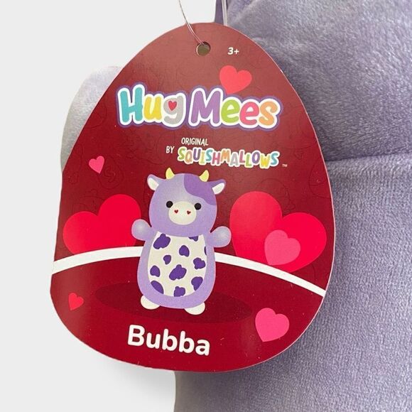 Squishmallows Kellytoy HugMees 10" Bubba the Purple Cow Plush Toy New (j) - Picture 8 of 11